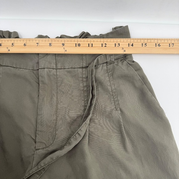 Express Pants Women Medium Green Extreme HighRise Jogger Cargo Chambray Military - Picture 8 of 12